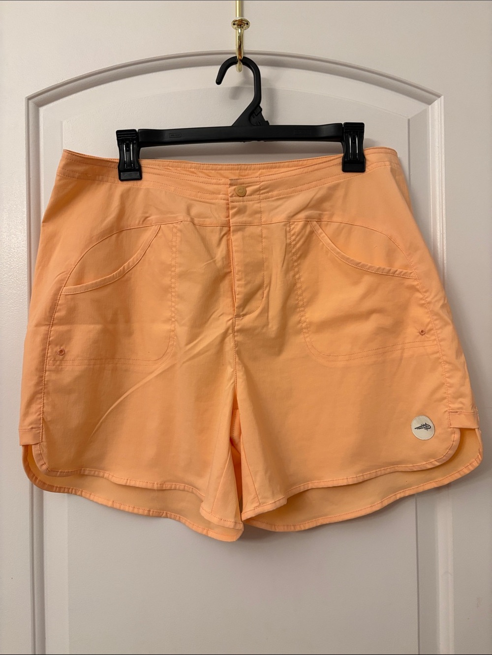 Peach Women's Bermuda Shorts with Curved Hem